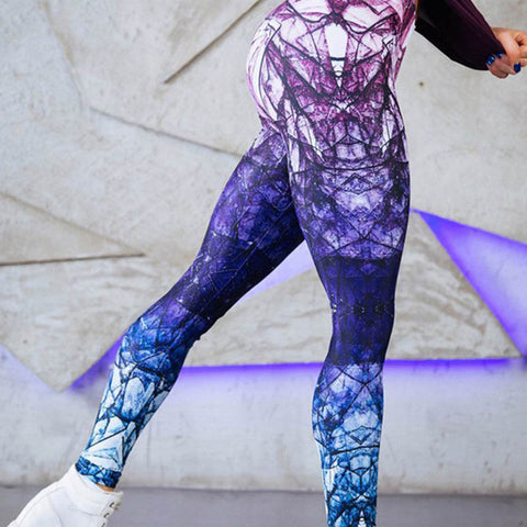 Women's Leggings Geometric Texture Pattern Print Fitness Clothing Llift The Hips High Waist Casual Fitness Legging