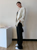 TVVOVVIN Simple Blazers Street Coat Metal Buckle Suit Vertical Loose Casual Suit Autumn Jacket White For Women 2022 O7Y0