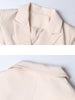 TWOTWINSTYLE Asymmetrical Slim Blazer For Women Notched Collar Long Sleeve Solid Blazers Female Spring Clothing Style 2023