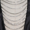 TWOTWINSTYLE Backless Chain Black Blazers Buttons Sexy Slim Notched Long Sleeve Coats Female 2023 Spring Women Clothing