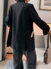 TWOTWINSTYLE Black Blazers For Women Notched Long Sleeve Loose Patchwork Pocket Temperament Blazer Females Autumn Clothing New