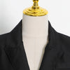 TWOTWINSTYLE Black OL Style Blazers For Females Notched Long Sleeve Solid Minimalist Casual Blazer 2023 Autumn Clothing