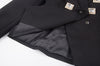 TWOTWINSTYLE Black Patchwork Diamond Blazer For Women Notched Long Sleeve Tunic Casual Blazers Female Clothing 2022