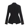 TWOTWINSTYLE Black Patchwork Diamond Blazer For Women Notched Long Sleeve Tunic Casual Blazers Female Clothing 2022
