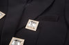 TWOTWINSTYLE Black Patchwork Diamond Blazer For Women Notched Long Sleeve Tunic Casual Blazers Female Clothing 2022