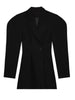 TWOTWINSTYLE Black Spring Blazer For Women Notched Collar Long Sleeve Slim Solid Minimalist Blazers Female Clothing 2023