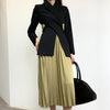 TWOTWINSTYLE Black Temperament Blazer For Women Notched Long Sleeve Hollow Out Casual Blazers Female Clothing 2022
