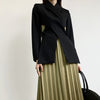 TWOTWINSTYLE Black Temperament Blazer For Women Notched Long Sleeve Hollow Out Casual Blazers Female Clothing 2022