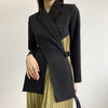 TWOTWINSTYLE Black Temperament Blazer For Women Notched Long Sleeve Hollow Out Casual Blazers Female Clothing 2022