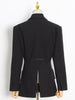 TWOTWINSTYLE Casual Black Blazer For Women Notched Collar Long Sleeve Slim Solid Blazers Female Korean Clothing Style