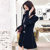 TWOTWINSTYLE Casual Black Blazer For Women V Neck Long Sleeve Side Split Korean Slim Blazers Females 2022 Spring Stylish