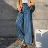 TWOTWINSTYLE Casual Blue Denim Trousers For Women High Waist Loose Straight Full Length Jeans Female 2022 Summer Clothes