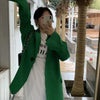 TWOTWINSTYLE Casual Green Blazer For Women Lapel Collar Long Sleeve Single Breasted Minimalist Solid Blazers Female 2022 Clothes