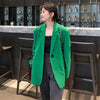 TWOTWINSTYLE Casual Green Blazer For Women Lapel Collar Long Sleeve Single Breasted Minimalist Solid Blazers Female 2022 Clothes