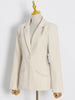 TWOTWINSTYLE Casual Hollow Out Hit Color Women's Blazers Notched Long Sleeve Tassel Slim Suits Female Clothing 2023 New