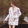 TWOTWINSTYLE Casual Loose Print Blazer For Women Notched Long Sleeve Korean Straight Blazers Female 2022 Spring Clothing