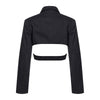 TWOTWINSTYLE Casual Patchwork Women Blazer Notched Long Sleeve High Waist Waistless Irregular Suits Female Clothing New