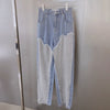 TWOTWINSTYLE Casual Patchwork Women's Pants High Waist Full Length Straight Korean Denim Trouser Female Autumn Fashion