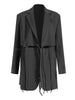 TWOTWINSTYLE Cut Out Blazer For Women Notched Collar Long Sleeve Solid High Street Blazers Female Korean Clothing Style