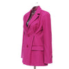 TWOTWINSTYLE Elegant OL Style Blazer For Women Lapel Collar Long Sleeve Tunic Loose Ruched Suit Female Clothing 2023 New