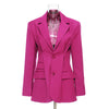 TWOTWINSTYLE Elegant OL Style Blazer For Women Lapel Collar Long Sleeve Tunic Loose Ruched Suit Female Clothing 2023 New