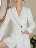TWOTWINSTYLE Elegant Patchwork Diamonds Blazers For Women Notched Long Sleeve Single Breasted Coats Female Spring Clothing Style