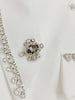 TWOTWINSTYLE Elegant Patchwork Diamonds Blazers For Women Notched Long Sleeve Single Breasted Coats Female Spring Clothing Style