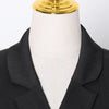 TWOTWINSTYLE Elegant Patchwork Ruffle Blazer For Women Notched Long Sleeve Casual Blazers Female Clothing 2022 Fall