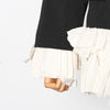 TWOTWINSTYLE Elegant Patchwork Ruffle Blazer For Women Notched Long Sleeve Casual Blazers Female Clothing 2022 Fall