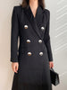 TWOTWINSTYLE Elegant White Blazer For Women Notched Collar Long Sleeve Double Breasted Spring Blazers Female 2023 Style