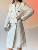 TWOTWINSTYLE Elegant White Blazer For Women Notched Collar Long Sleeve Double Breasted Spring Blazers Female 2023 Style