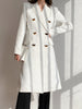 TWOTWINSTYLE Elegant White Blazer For Women Notched Collar Long Sleeve Double Breasted Spring Blazers Female 2023 Style