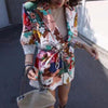 Floral Women's Suit Belt Tunic High Waist Double Breasted Plus Size Blazer Female Spring-autumn Fashion Korean Tops