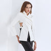 TWOTWINSTYLE Hollow Out Blazer For Women Notched Collar Long Sleeve Cross Backless Designer Coats Female 2023 Fall Clothing
