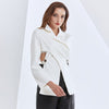 TWOTWINSTYLE Hollow Out Blazer For Women Notched Collar Long Sleeve Cross Backless Designer Coats Female 2023 Fall Clothing