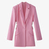 TWOTWINSTYLE Hollow Out Solid Blazer For Women Notched Long Sleeve Casual Korean Blazers Female 2023 Spring Clothes