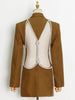 TWOTWINSTYLE Hollow Out Solid Blazer For Women Notched Long Sleeve Casual Korean Blazers Female 2023 Spring Clothes