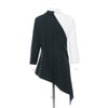 TWOTWINSTYLE Irregular Hit Color Women's Blazer Lapel Collar Three Quarter Sleeve Tunic Female Suit 2022 Clothing Tide