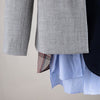 TWOTWINSTYLE Irregular Striped Blazers For Women Notched Long Sleeve Patchwork Plaid Hit Color Coats Female 2023 Autumn Clothing