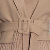 TWOTWINSTYLE Korean Female Blazer Notched Long Sleeve Patchwork Knitted Straight Loose Coats For Women Autumn Stylish