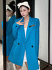 TWOTWINSTYLE Korean Solid Blazer For Women Notched Collar Long Sleeve Double Breasted Loose Coats Female Autumn Clothing