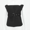 Off Shoulder Shirt Female Ruffles Slash Neck Sashes High Waist Irregular Blouse Summer Sexy Fashion Tops Clothing