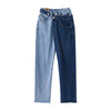 Patchwork Jeans For Women High Waist Irregular Large Size Summer Denim Long Trousers 2022 Fashion Harajuku Clothing