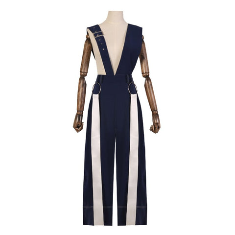Ribbons Jumpsuits Women High Waist Patchwork Adjustable Suspenders Wide Leg Pants Female Spring Summer Korean New