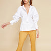 Sashes Blouse Female V Neck Lantern Sleeve Tunic High Waist Shirts With Wide Belt Summer Fashion Tops Clothing