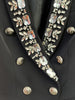 TWOTWINSTYLE Slim Black Women Jackets Blazer Cotton Embroidered Beading Gold Double-breasted Button Beaded Shawl Collar Blazers
