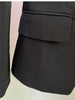 TWOTWINSTYLE Slim Black Women Jackets Blazer Cotton Embroidered Beading Gold Double-breasted Button Beaded Shawl Collar Blazers