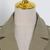 TWOTWINSTYLE Solid Fold Pleated Women Coat Notched Long Sleeve Gathered Waist Cut Out Women's Blazer 2023 Clothing New