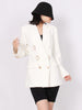 TWOTWINSTYLE Solid Minimalist Coats For Women Notched Collar Long Sleeve Double Breasted Loose Blazers Female 2023 Style