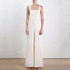 Suspenders Jumpsuits Female Hollow Out Backless High Waist Long Wide Leg Pant For Women 2022 Spring Fashion New OL